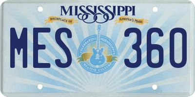 MS license plate MES360