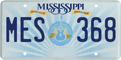 MS license plate MES368