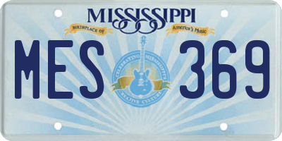 MS license plate MES369