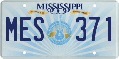 MS license plate MES371