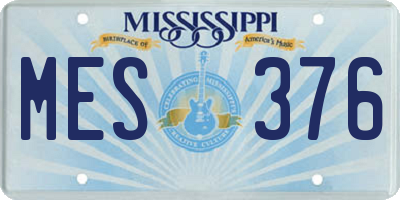 MS license plate MES376