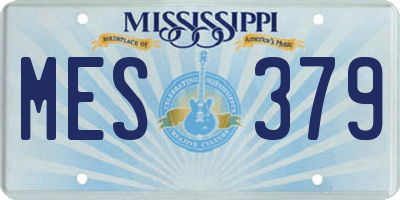 MS license plate MES379