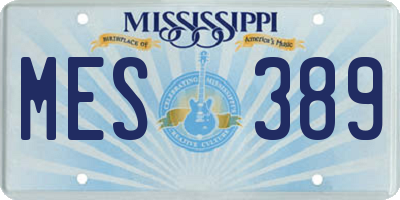 MS license plate MES389