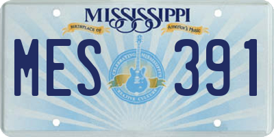 MS license plate MES391