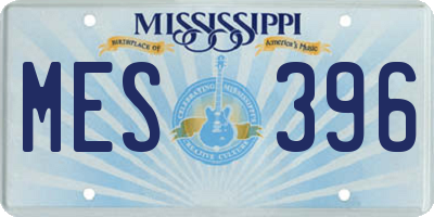 MS license plate MES396