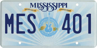 MS license plate MES401