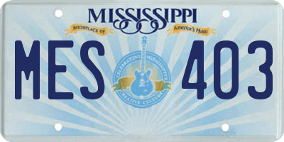 MS license plate MES403