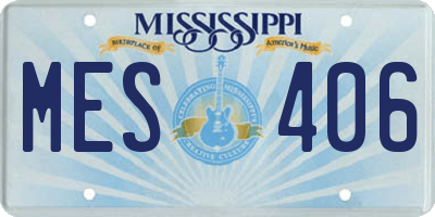 MS license plate MES406