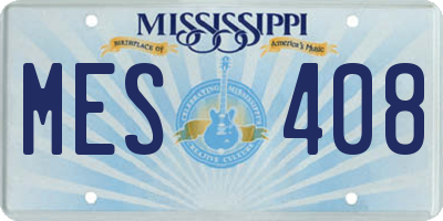 MS license plate MES408