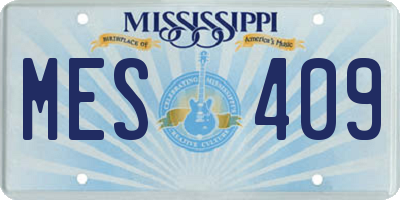 MS license plate MES409
