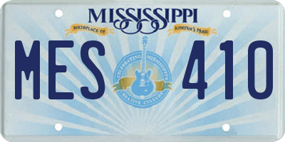 MS license plate MES410
