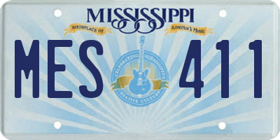 MS license plate MES411