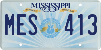 MS license plate MES413