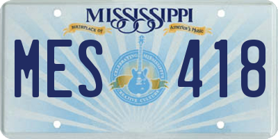 MS license plate MES418