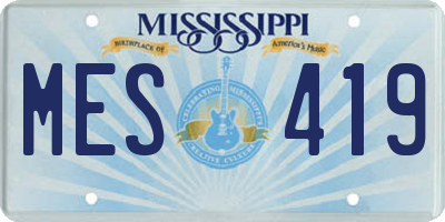 MS license plate MES419