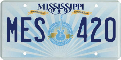 MS license plate MES420