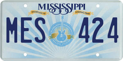 MS license plate MES424