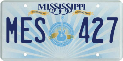 MS license plate MES427