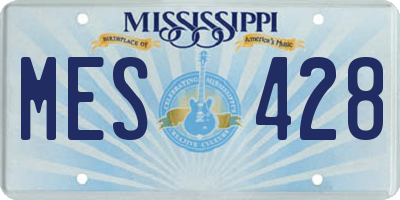 MS license plate MES428
