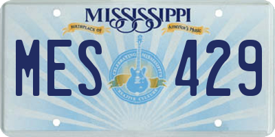 MS license plate MES429