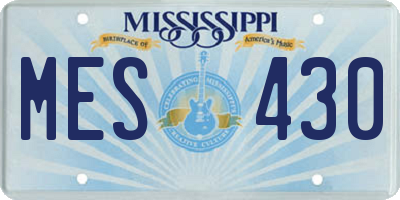 MS license plate MES430