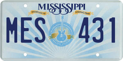 MS license plate MES431
