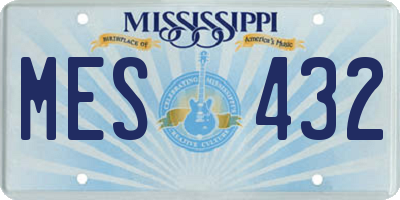 MS license plate MES432