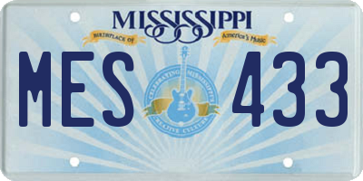 MS license plate MES433