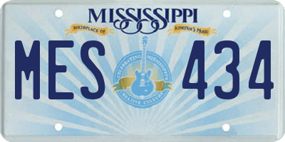MS license plate MES434
