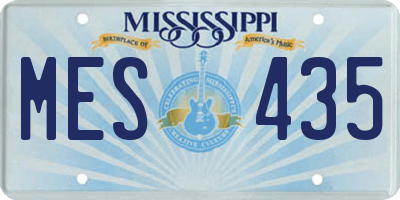 MS license plate MES435