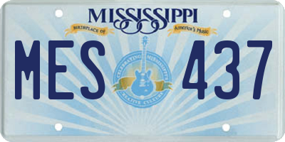 MS license plate MES437
