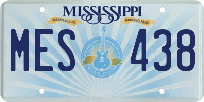 MS license plate MES438