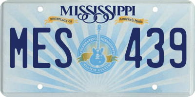 MS license plate MES439