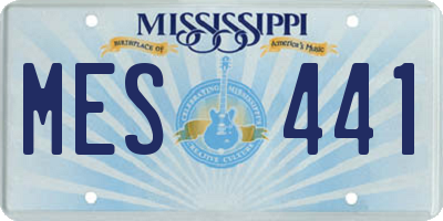 MS license plate MES441