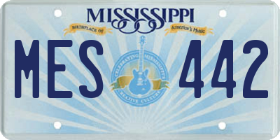 MS license plate MES442
