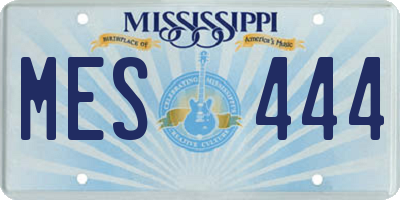 MS license plate MES444