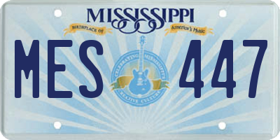 MS license plate MES447