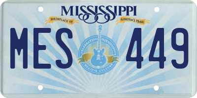 MS license plate MES449