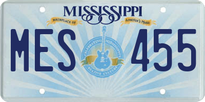 MS license plate MES455