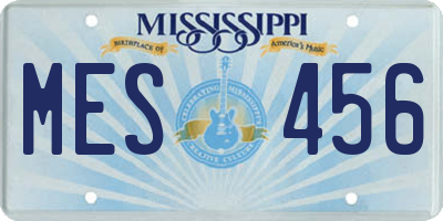 MS license plate MES456