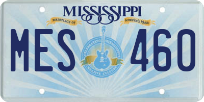 MS license plate MES460