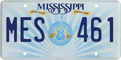 MS license plate MES461