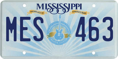 MS license plate MES463