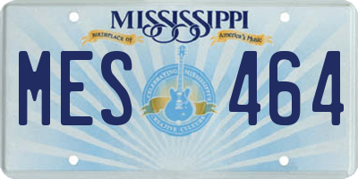 MS license plate MES464