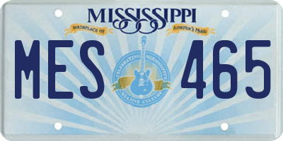 MS license plate MES465