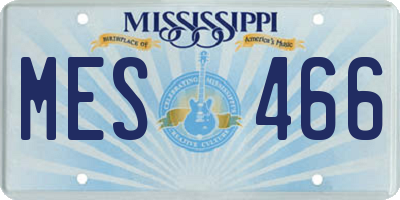 MS license plate MES466