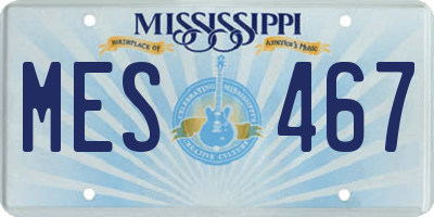 MS license plate MES467