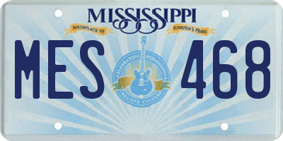 MS license plate MES468