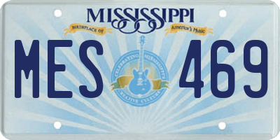 MS license plate MES469