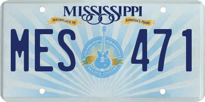 MS license plate MES471